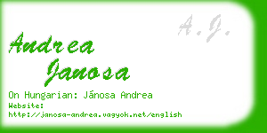 andrea janosa business card