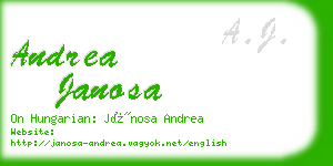 andrea janosa business card